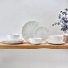 imageMikasa Flora Scalloped Lightweight Chip Resistant Bone China 12 Piece Plate Bowl Dinnerware Set Service for 4 White