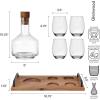 imageMikasa Glenwood Mixology 8 Piece Cocktail Shaker Bartender Stainless Steel with Acacia Wood Stand Bartool SetDecanter Set