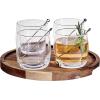 imageMikasa Glenwood Mixology 8 Piece Cocktail Shaker Bartender Stainless Steel with Acacia Wood Stand Bartool SetEntertaining Set