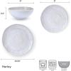 imageMikasa Harley 12 Piece Stoneware HandCrafted Dinnerware Set Service for 4 Plate and Bowl Modern with Organic Freeform Shape White