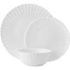 imageMikasa Isadora Scalloped Bone China Lightweight Chip Resistant 12 Piece Dinnerware Set Service for 4