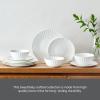imageMikasa Isadora Scalloped Bone China Lightweight Chip Resistant 12 Piece Dinnerware Set Service for 4