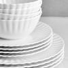 imageMikasa Isadora Scalloped Bone China Lightweight Chip Resistant 12 Piece Dinnerware Set Service for 4