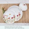imageMikasa Meadow Serenade 12 Piece Floral Bone China Durable Chip Resistant Lightweight Dinnerware Set Service for 4