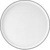 imageMikasa Samantha 12 Piece Bone China Dinnerware Plate and Bowl Set Service for 4 Black Banded Rim ChipResistant Lightweight Durable White