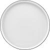 imageMikasa Samantha 12 Piece Bone China Dinnerware Plate and Bowl Set Service for 4 Black Banded Rim ChipResistant Lightweight Durable White