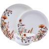 imageMikasa Wildflower Bliss 12 Piece Floral Bone China Durable Chip Resistant Lightweight Dinnerware Set Service for 4