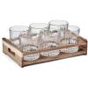imageMikasa Glenwood Mixology 8 Piece Cocktail Shaker Bartender Stainless Steel with Acacia Wood Stand Bartool SetWhiskey Bar Set
