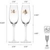 imageMikasa Gold Mr and Mrs Wedding Anniversary Champagne Toasting Flutes Gift Boxed Set Of 2 8 OunceClear