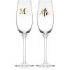 imageMikasa Gold Mr and Mrs Wedding Anniversary Champagne Toasting Flutes Gift Boxed Set Of 2 8 OunceClear