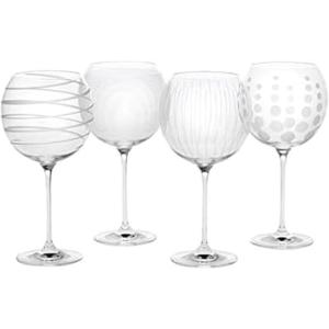 imageMikasa Cheers Set of 4 Platinum Rim Champagne Flutes 8 OunceBalloon Goblet Wine