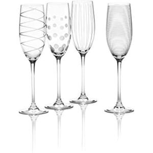imageMikasa Cheers Set of 4 Platinum Rim Champagne Flutes 8 OunceChampagne Flute