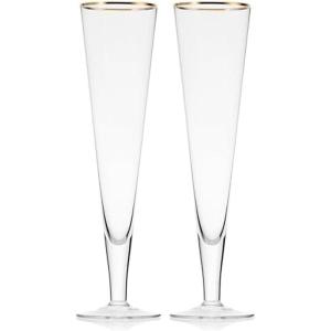 imageMikasa Gold Mr and Mrs Wedding Anniversary Champagne Toasting Flutes Gift Boxed Set Of 2 8 OunceGold