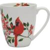 image:imageMikasa Cardinal Leaves Holiday Bone China Lightweight Chip Resistant Dinnerware Set Service for 4