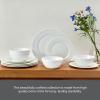 image:imageMikasa Levi Bone China Lightweight Chip Resistant 12 Piece Dinnerware Set Service for 4
