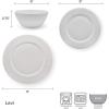 image:imageMikasa Levi Bone China Lightweight Chip Resistant 12 Piece Dinnerware Set Service for 4