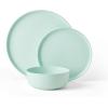 image:imageMikasa Madison Pastel Bone China Lightweight 12 Piece Dinnerware Set Service for 4 Misty BlueMint Green