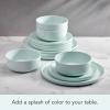 image:imageMikasa Madison Pastel Bone China Lightweight 12 Piece Dinnerware Set Service for 4 Misty BlueMint Green