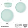 image:imageMikasa Madison Pastel Bone China Lightweight 12 Piece Dinnerware Set Service for 4 Misty BlueMint Green