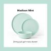 image:imageMikasa Madison Pastel Bone China Lightweight 12 Piece Dinnerware Set Service for 4 Misty BlueMint Green