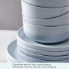 image:imageMikasa Madison Pastel Bone China Lightweight 12 Piece Dinnerware Set Service for 4 Misty BlueMisty Blue