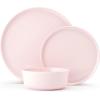 image:imageMikasa Madison Pastel Bone China Lightweight 12 Piece Dinnerware Set Service for 4 Misty BluePink