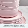 image:imageMikasa Madison Pastel Bone China Lightweight 12 Piece Dinnerware Set Service for 4 Misty BluePink