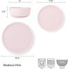 image:imageMikasa Madison Pastel Bone China Lightweight 12 Piece Dinnerware Set Service for 4 Misty BluePink