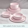 image:imageMikasa Madison Pastel Bone China Lightweight 12 Piece Dinnerware Set Service for 4 Misty BluePink