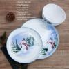 image:imageMikasa Snowman Forest Chip Resistant 12 Piece Dinnerware Set Service for 4
