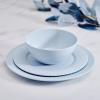 image:imageMikasa Trellis Pastel Bone China Lightweight Chip Resistant 12 Piece Dinnerware Set Service for 4 Misty Blue
