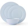 image:imageMikasa Trellis Pastel Bone China Lightweight Chip Resistant 12 Piece Dinnerware Set Service for 4 Misty Blue
