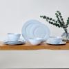 image:imageMikasa Trellis Pastel Bone China Lightweight Chip Resistant 12 Piece Dinnerware Set Service for 4 Misty Blue
