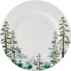 image:imageMikasa Watercolor Forest Bone China Lightweight Chip Resistant 16 Piece Dinnerware Set Service for 4 White