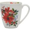 image:imageMikasa Winter Poinsettia Holiday Bone China Lightweight Chip Resistant Dinnerware Set Service for 4