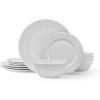 image:imageMikasa Levi Bone China Lightweight Chip Resistant 12 Piece Dinnerware Set Service for 4