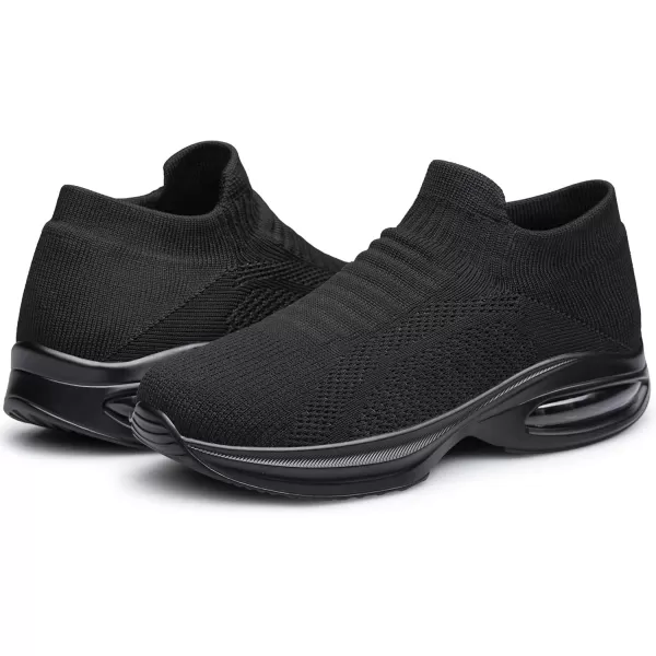 DOUSSPRT Womens Walking Shoes Slip on Sock Sneakers Lady Girls Nurse Mesh Air Cushion Platform Loafers Fashion Casual