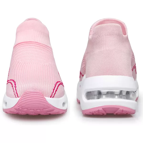 DOUSSPRT Womens Walking Shoes Slip on Sock Sneakers Lady Girls Nurse Mesh Air Cushion Platform Loafers Fashion Casual