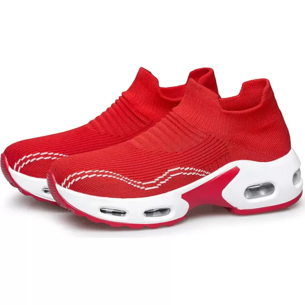 DOUSSPRT Womens Walking Shoes Slip on Sock Sneakers Lady Girls Nurse Mesh Air Cushion Platform Loafers Fashion Casual