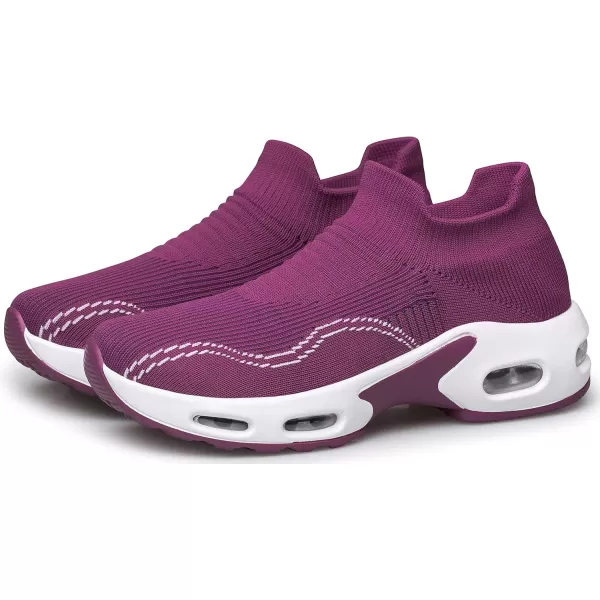 DOUSSPRT Womens Walking Shoes Slip on Sock Sneakers Lady Girls Nurse Mesh Air Cushion Platform Loafers Fashion Casual