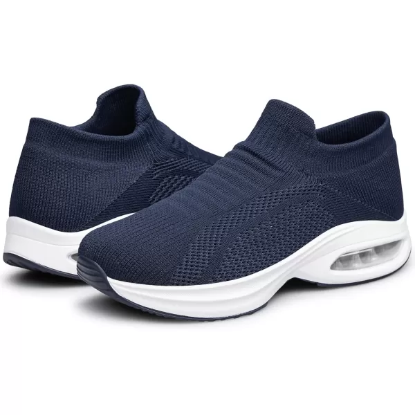 DOUSSPRT Womens Walking Shoes Slip on Sock Sneakers Lady Girls Nurse Mesh Air Cushion Platform Loafers Fashion Casual