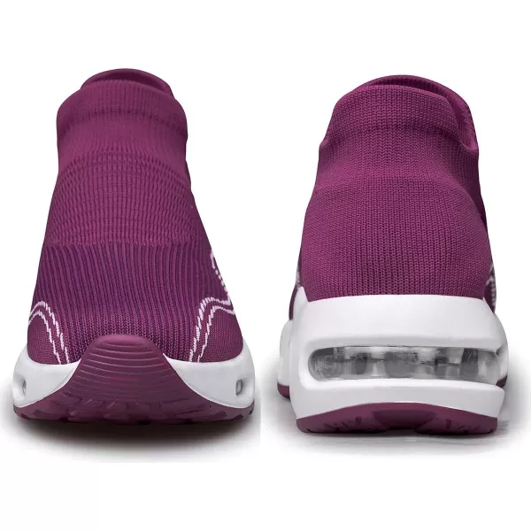 DOUSSPRT Womens Walking Shoes Slip on Sock Sneakers Lady Girls Nurse Mesh Air Cushion Platform Loafers Fashion Casual
