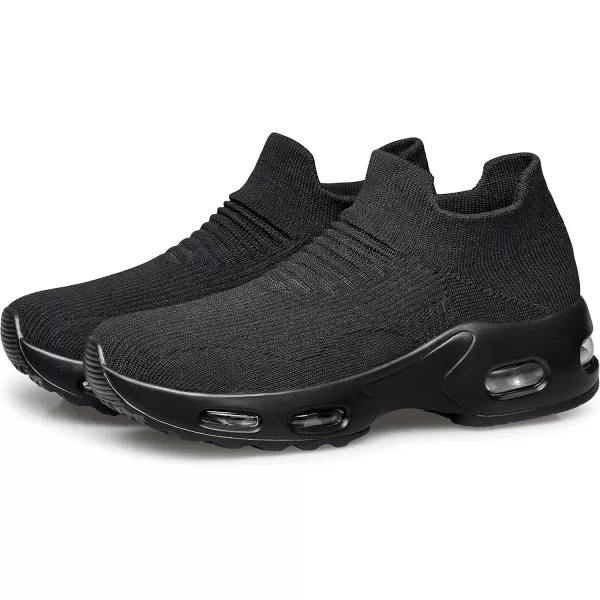 DOUSSPRT Womens Walking Shoes Slip on Sock Sneakers Lady Girls Nurse Mesh Air Cushion Platform Loafers Fashion Casual