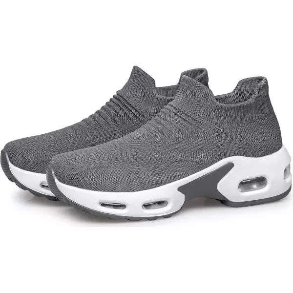 DOUSSPRT Womens Walking Shoes Slip on Sock Sneakers Lady Girls Nurse Mesh Air Cushion Platform Loafers Fashion Casual