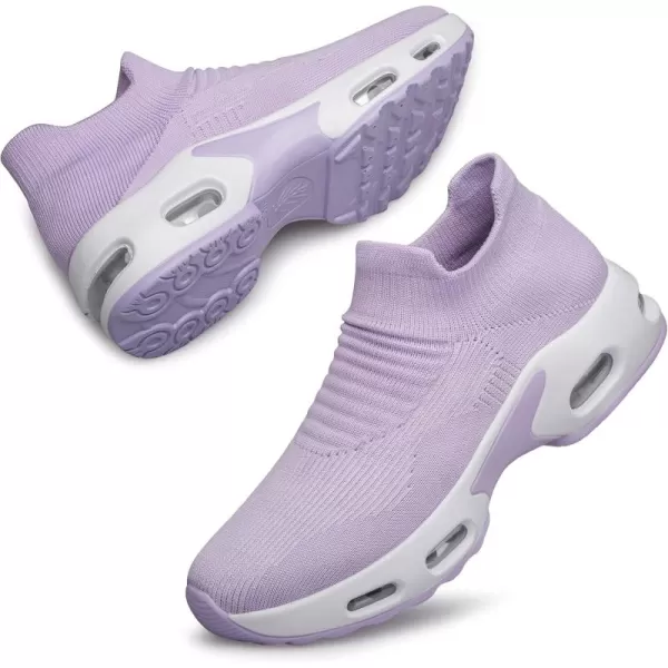DOUSSPRT Womens Walking Shoes Slip on Sock Sneakers Lady Girls Nurse Mesh Air Cushion Platform Loafers Fashion Casual