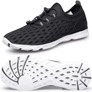 imageDOUSSPRT Womens Water Shoes Quick Drying Sports Aqua ShoesBlackWhite