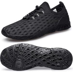 imageDOUSSPRT Womens Water Shoes Quick Drying Sports Aqua ShoesDarkblack