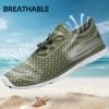imageDOUSSPRT Mens Water Shoes Quick Drying Sports Aqua ShoesArmygreenWhite