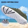 imageDOUSSPRT Mens Water Shoes Quick Drying Sports Aqua ShoesArmygreenWhite