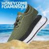 imageDOUSSPRT Mens Water Shoes Quick Drying Sports Aqua ShoesArmygreenWhite